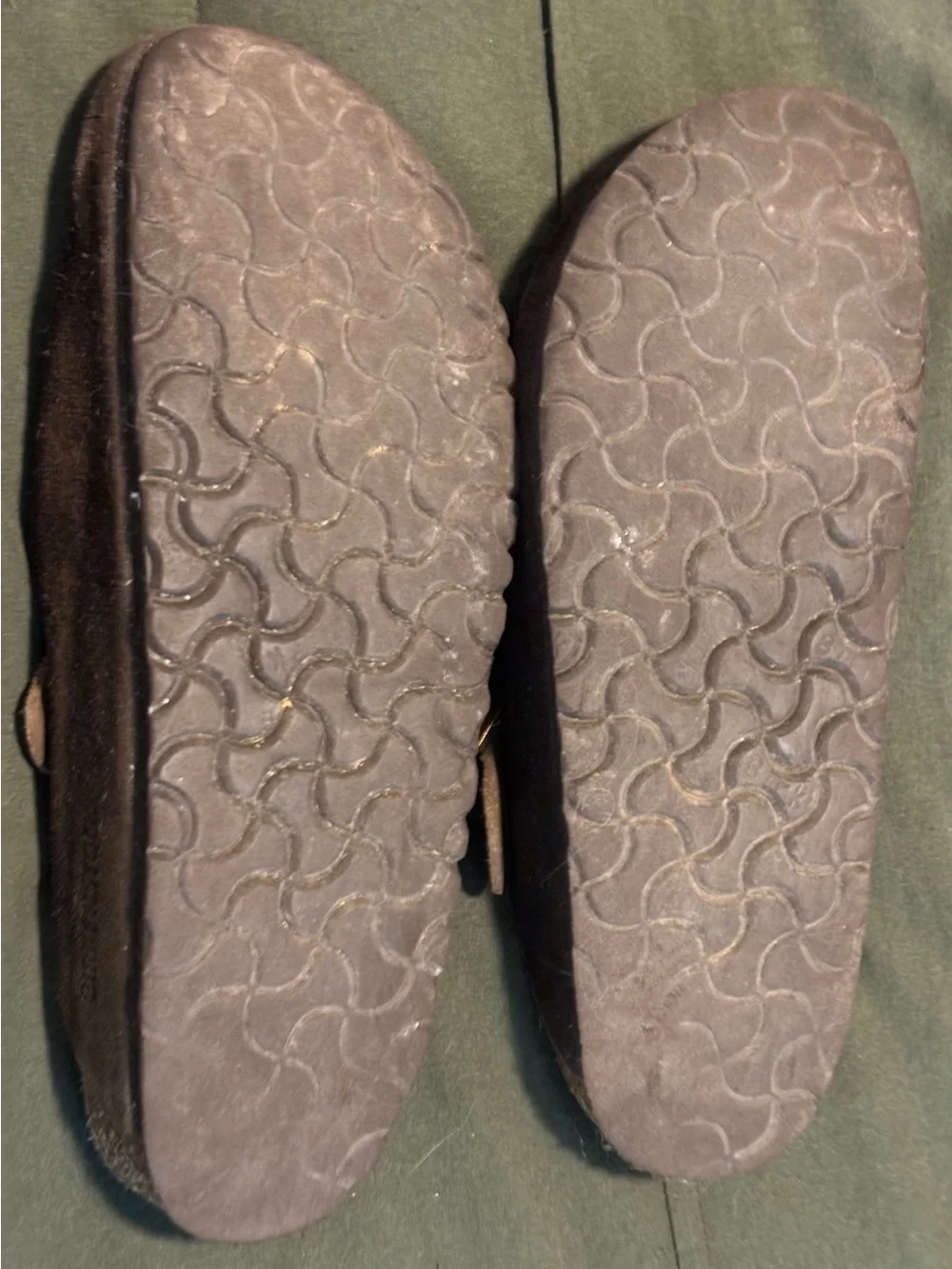 Birkenstock Brown Suede Clogs with Buckle